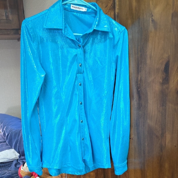 Ranch Dressn Capri Blue Rodeo Shirt XS - Picture 1 of 4